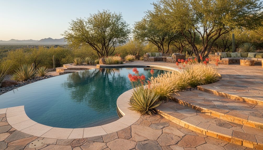 cohesive pool landscaping design