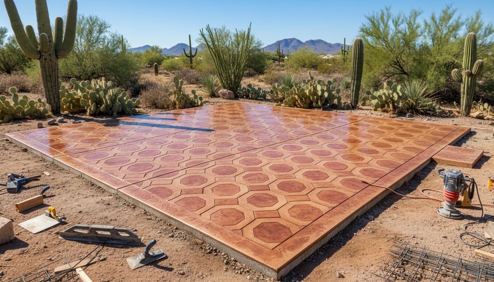 custom concrete patio designs