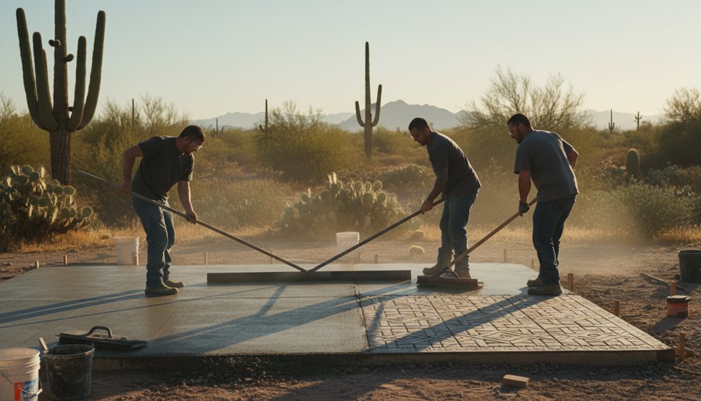 custom concrete patio designs