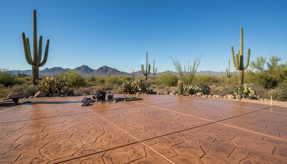 custom concrete patio designs