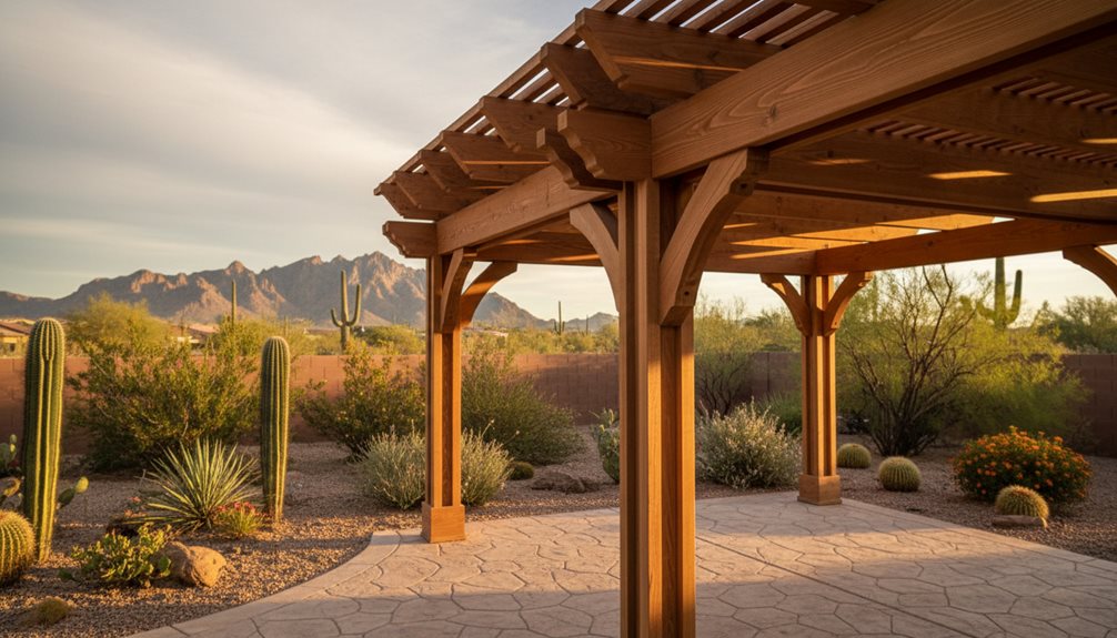 custom pergolas with lighting