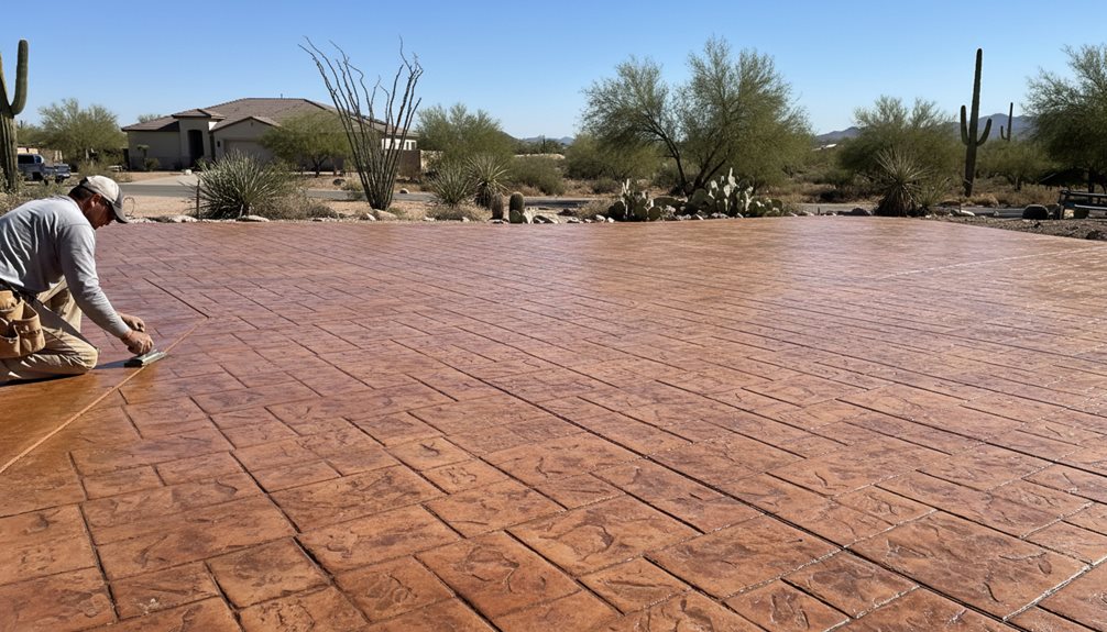decorative stamped concrete driveways