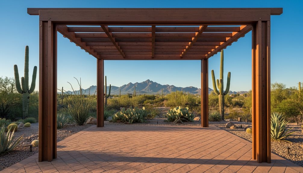 desert climate pergola design