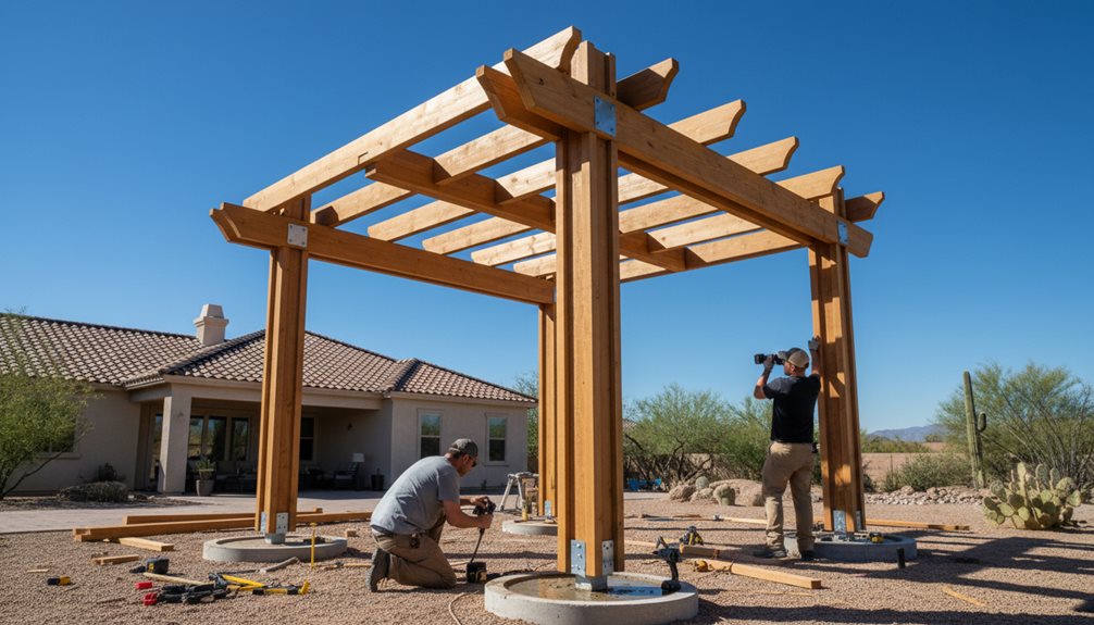 pergola installation step process
