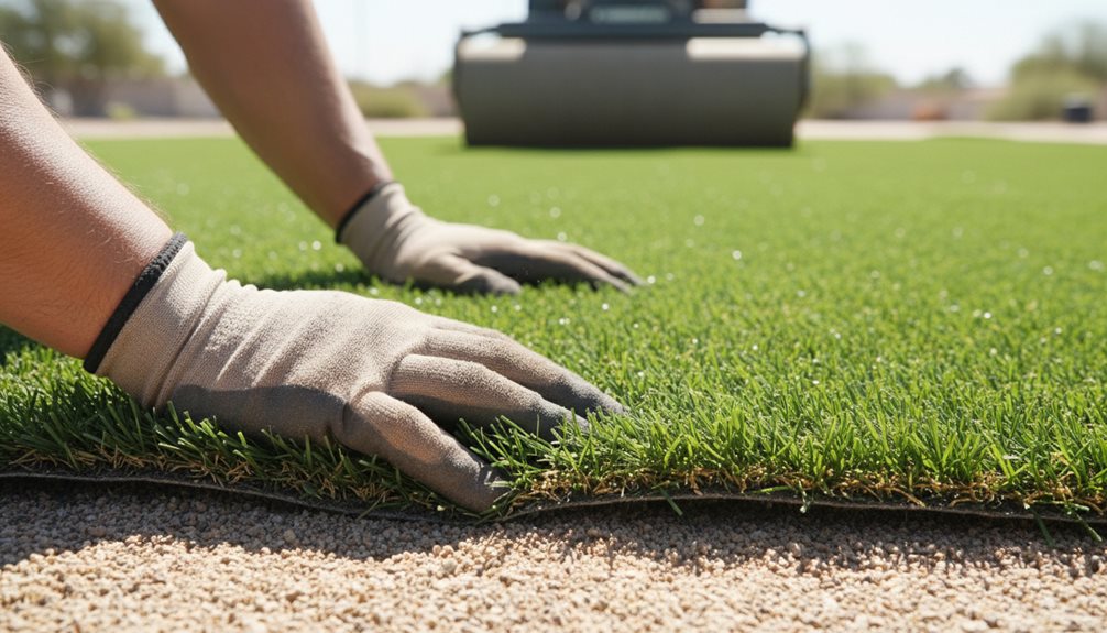 precise artificial turf installation
