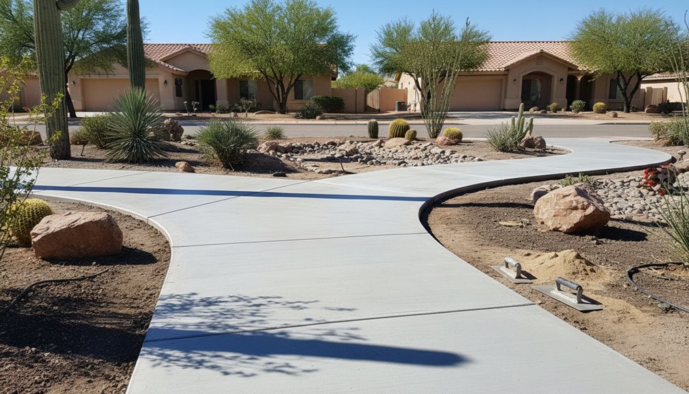 safe aesthetic concrete walkways