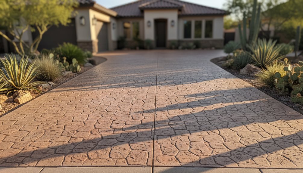 stamped concrete driveway designs