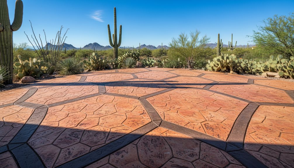 stylish stamped concrete patios