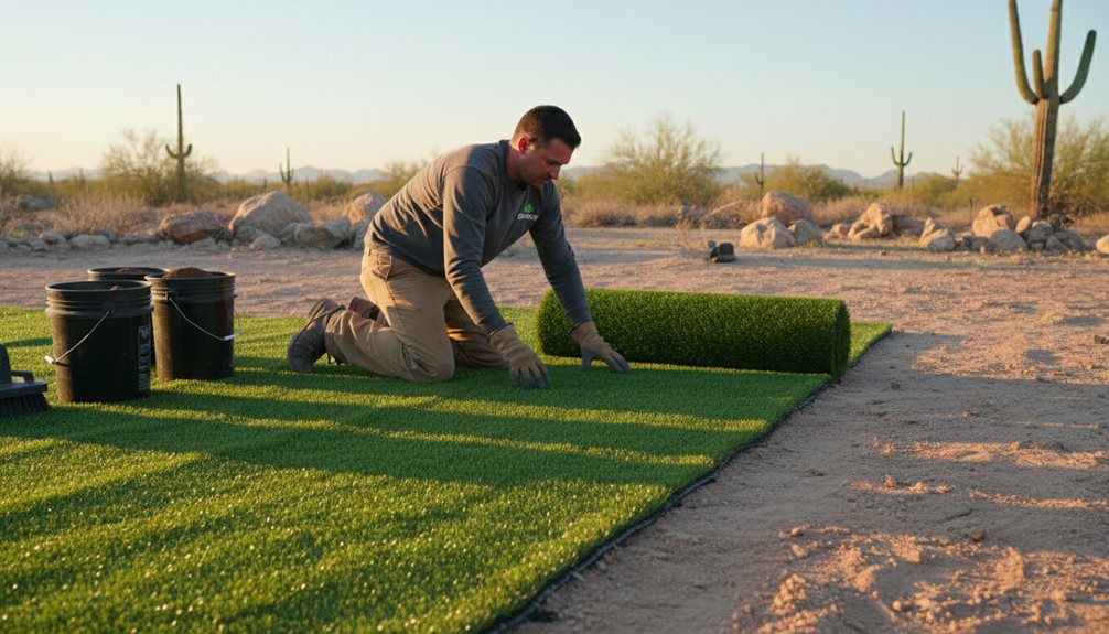 turf installation step process